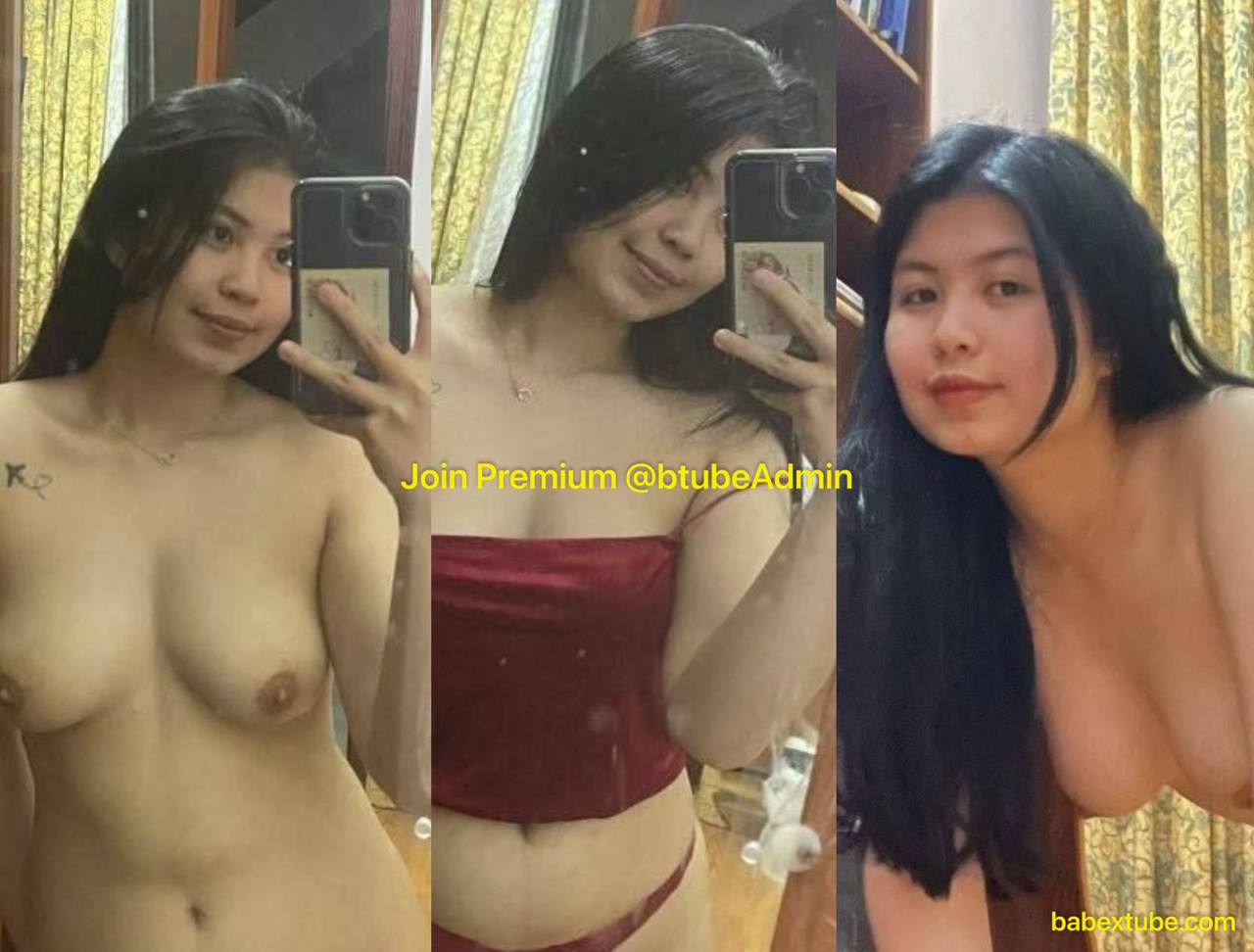 မှန်ရှေ့ ကိုယ်လုံဲးတီး ရိုက်ပြပြီး ဘဲကို အိမ်ခေါ်ကြိတ်