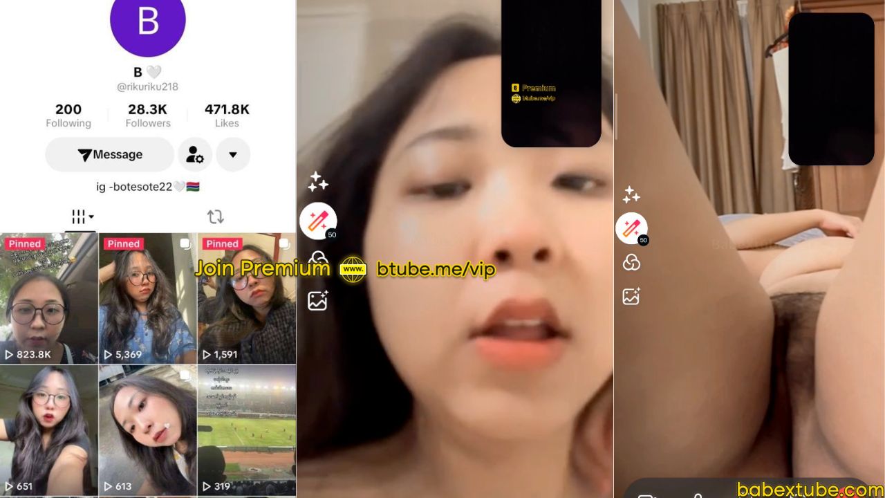 TikTok Cele မမနဲ့ Vcall ကနေ အမှန်ကန် Sex Chat
